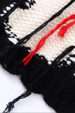 Style Core Aesthetics, New Style Trends - Weirdcore Flower Embroidered Knitted Sweater Vest