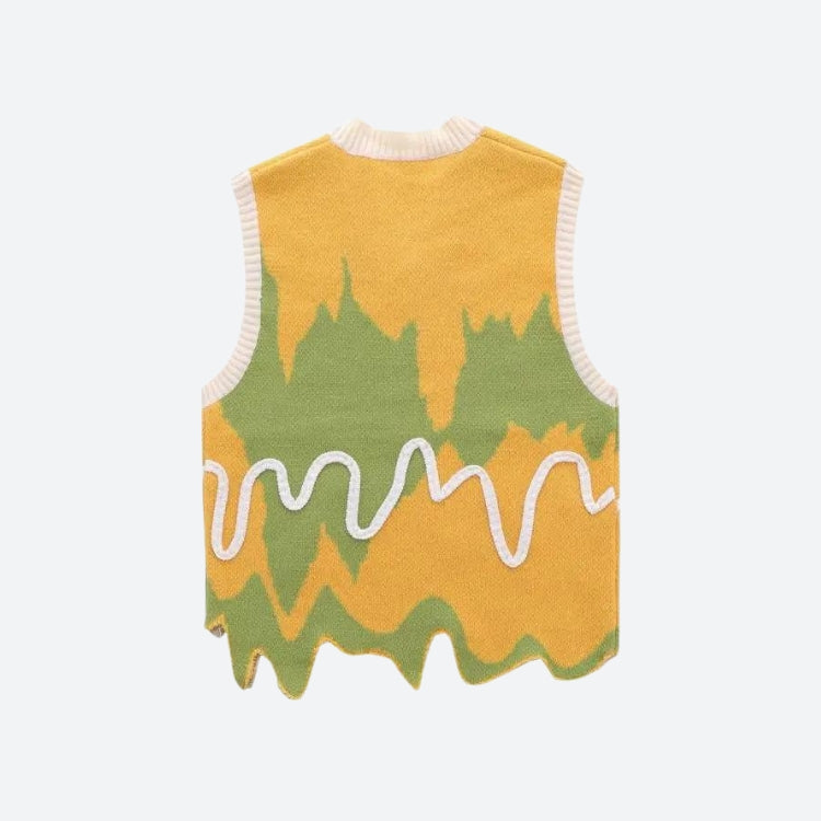 Style Core Aesthetics, New Style Trends - Weirdcore Wavy Striped Sweater Vest Style Core Aesthetics, New Style Trends - Weirdcore Wavy Striped Sweater Vest