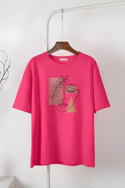 Style Core Aesthetics, New Style Trends - Woman Face Minimal Tee