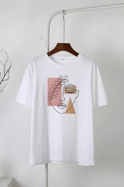 Style Core Aesthetics, New Style Trends - Woman Face Minimal Tee