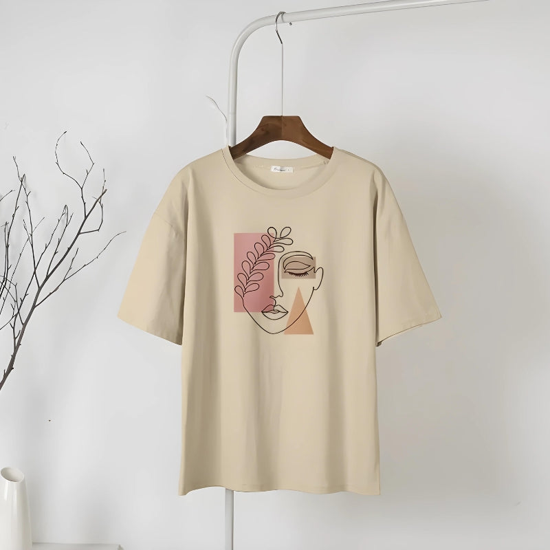 Style Core Aesthetics, New Style Trends - Woman Face Minimal Tee Style Core Aesthetics, New Style Trends - Woman Face Minimal Tee