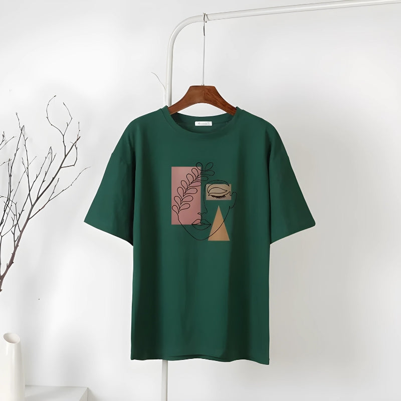 Style Core Aesthetics, New Style Trends - Woman Face Minimal Tee Style Core Aesthetics, New Style Trends - Woman Face Minimal Tee