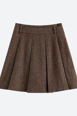 Style Core Aesthetics, New Style Trends - Wool Blazer Jacket & Mini Skirt Two Piece Set