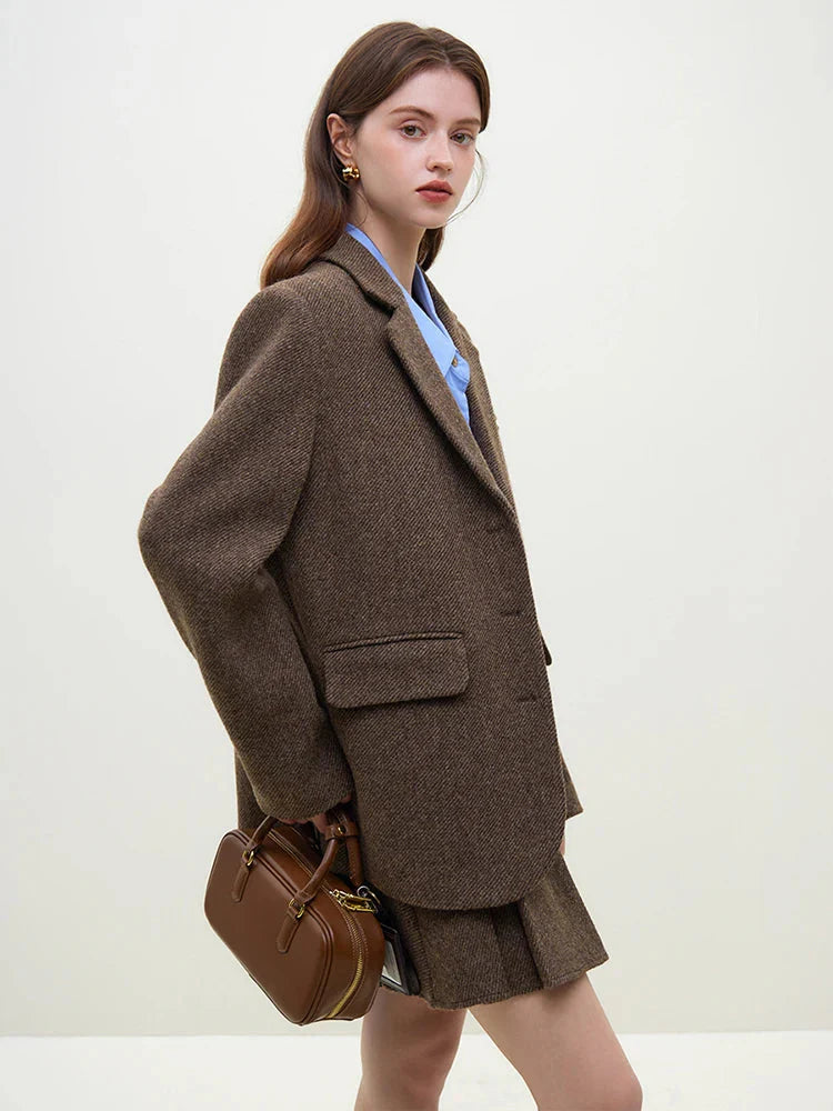 Style Core Aesthetics, New Style Trends - Wool Blazer Jacket & Mini Skirt Two Piece Set Style Core Aesthetics, New Style Trends - Wool Blazer Jacket & Mini Skirt Two Piece Set