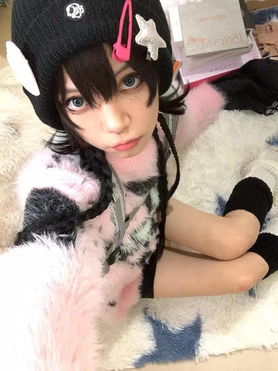 Style Core Aesthetics, New Style Trends - Y2K Aesthetic Fuzzy Sweater Style Core Aesthetics, New Style Trends - Y2K Aesthetic Fuzzy Sweater