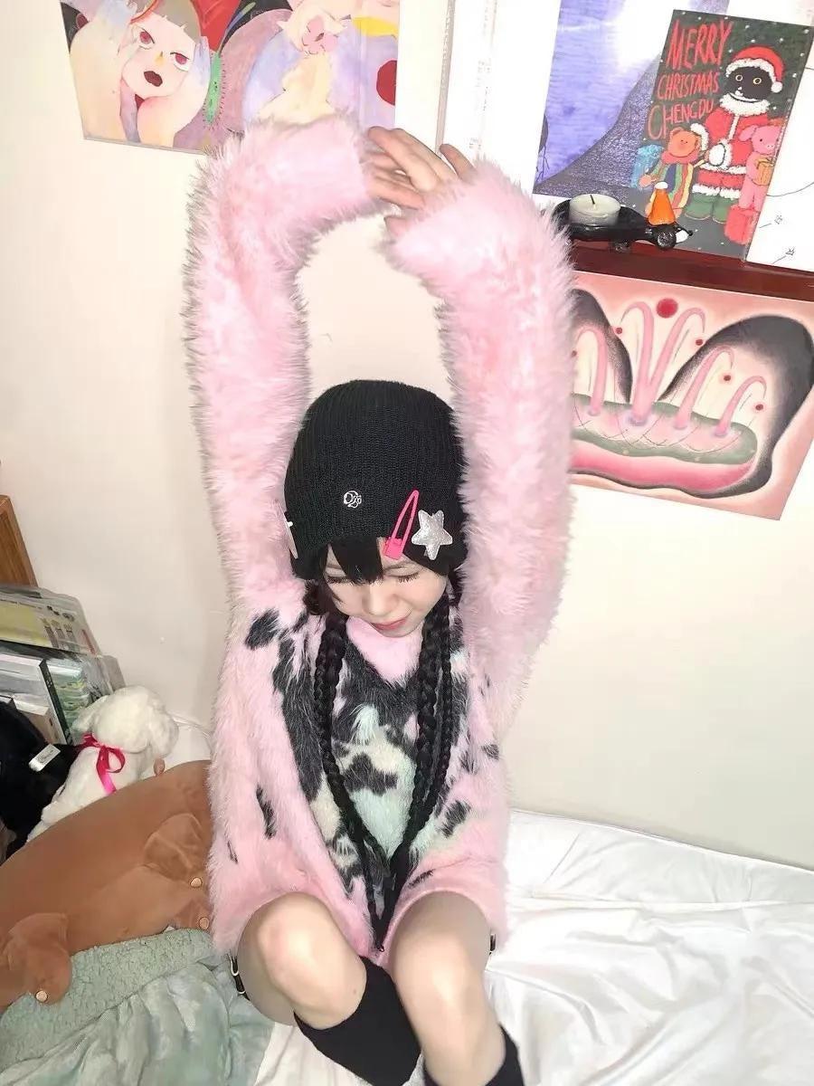 Style Core Aesthetics, New Style Trends - Y2K Aesthetic Fuzzy Sweater Style Core Aesthetics, New Style Trends - Y2K Aesthetic Fuzzy Sweater