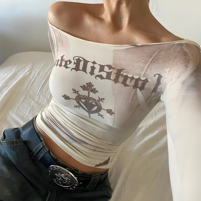 Style Core Aesthetics, New Style Trends - Y2K Ante Distrad Top Style Core Aesthetics, New Style Trends - Y2K Ante Distrad Top