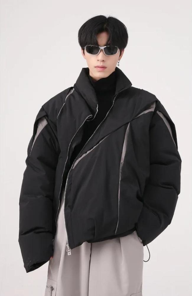 Style Core Aesthetics, New Style Trends - Y2K Asymmetrical Zipper Puffer Jacket Style Core Aesthetics, New Style Trends - Y2K Asymmetrical Zipper Puffer Jacket