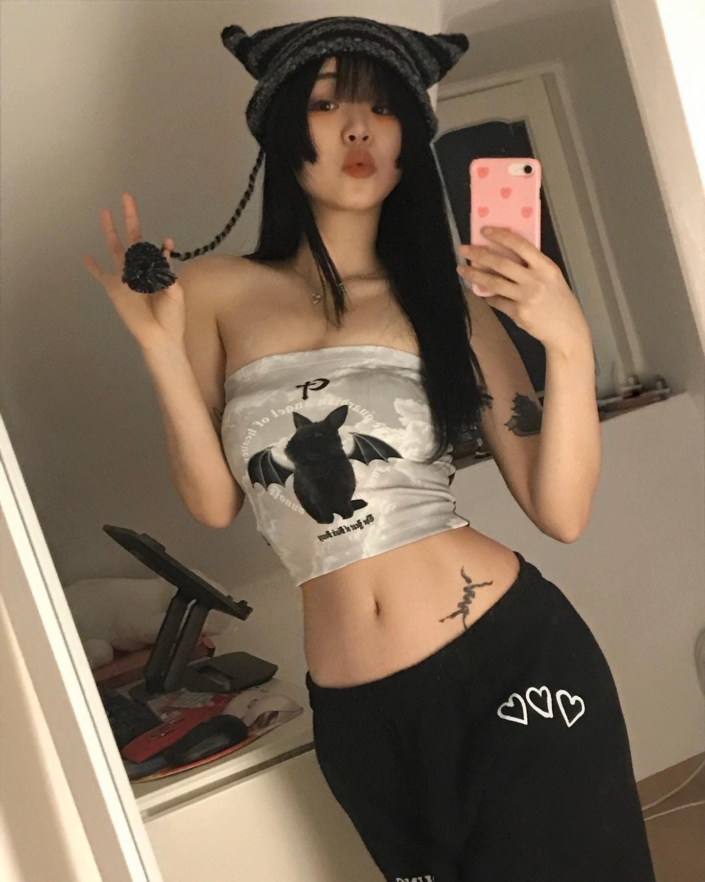 Style Core Aesthetics, New Style Trends - Y2K Bat Rabbit Tube Top Style Core Aesthetics, New Style Trends - Y2K Bat Rabbit Tube Top