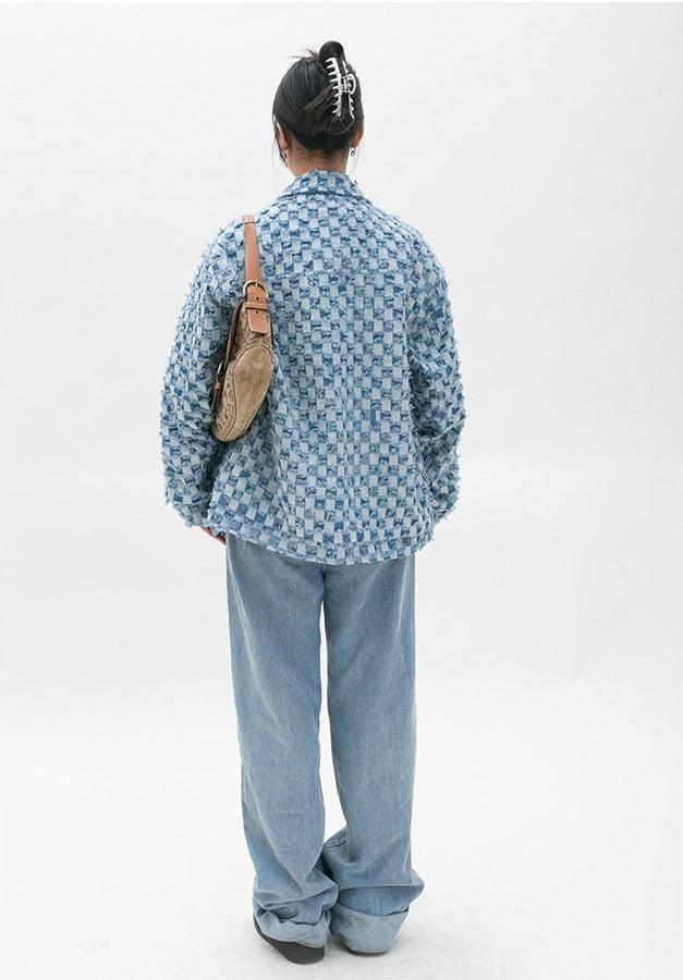 Style Core Aesthetics, New Style Trends - Y2K Checkered Zip Up Jacket Style Core Aesthetics, New Style Trends - Y2K Checkered Zip Up Jacket