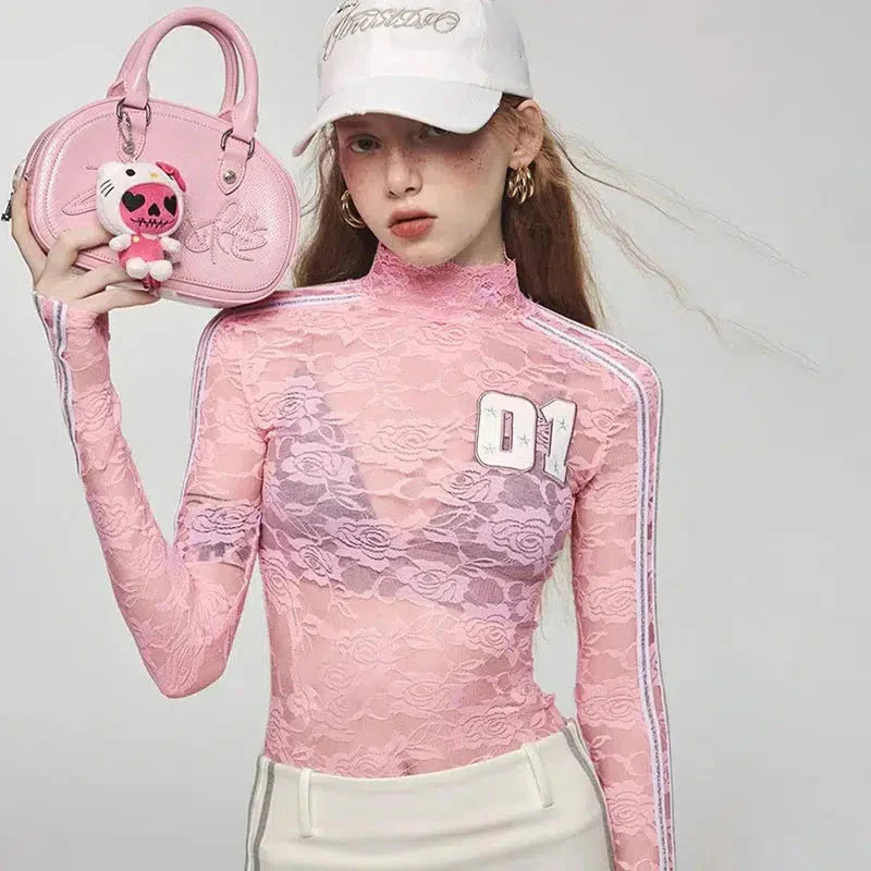 Style Core Aesthetics, New Style Trends - Y2K Embroidered Lace Top Style Core Aesthetics, New Style Trends - Y2K Embroidered Lace Top