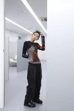 Style Core Aesthetics, New Style Trends - Y2K Grunge Tie Dye Top