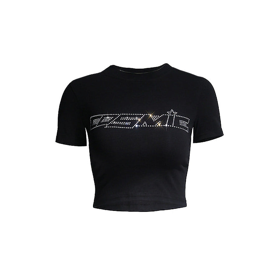 Style Core Aesthetics, New Style Trends - Y2K Rhinestone Cosmic Crop Top Style Core Aesthetics, New Style Trends - Y2K Rhinestone Cosmic Crop Top