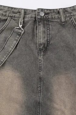 Style Core Aesthetics, New Style Trends - Y2K Side Strap Cargo Maxi Skirt