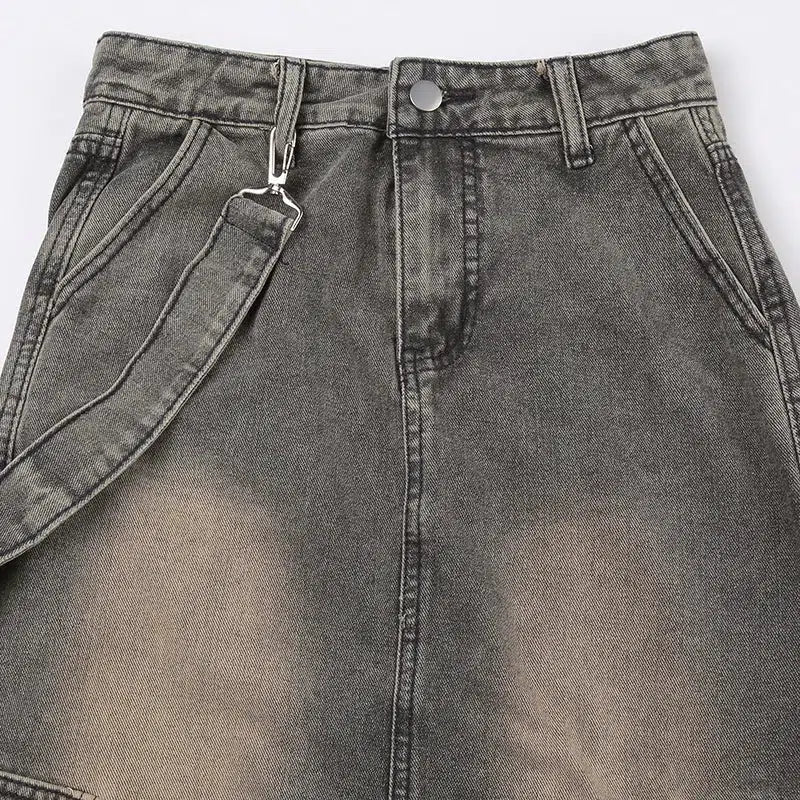 Style Core Aesthetics, New Style Trends - Y2K Side Strap Cargo Maxi Skirt Style Core Aesthetics, New Style Trends - Y2K Side Strap Cargo Maxi Skirt