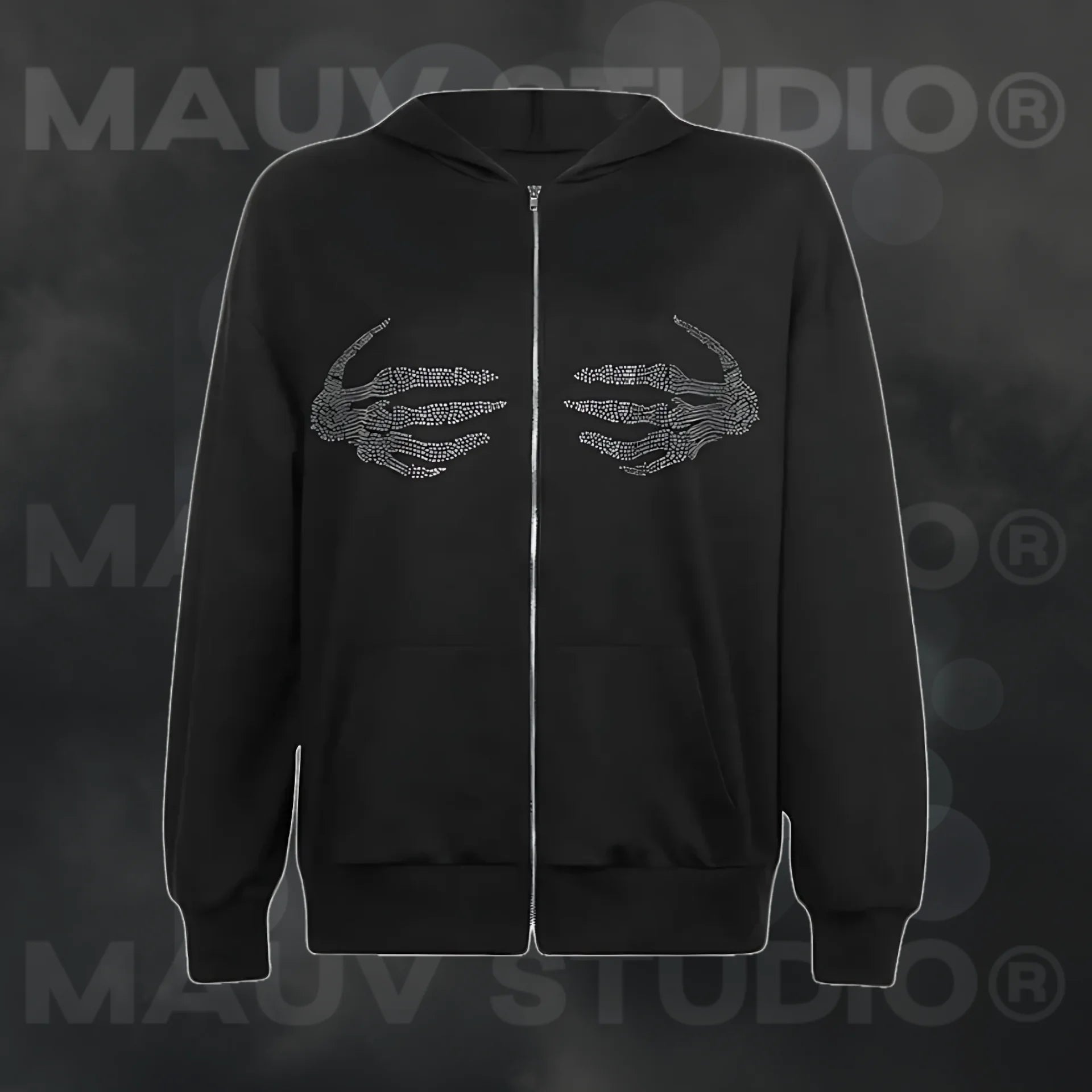 Style Core Aesthetics, New Style Trends - Y2K Skeleton Hands Hoodie Style Core Aesthetics, New Style Trends - Y2K Skeleton Hands Hoodie