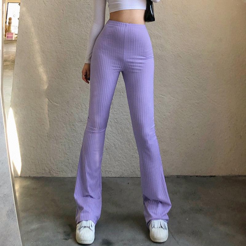 Style Core Aesthetics, New Style Trends - Y2K Slim Fit Flared Pants Style Core Aesthetics, New Style Trends - Y2K Slim Fit Flared Pants