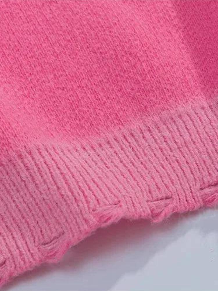 Style Core Aesthetics, New Style Trends - Y2K Star Distressed Sweater Style Core Aesthetics, New Style Trends - Y2K Star Distressed Sweater