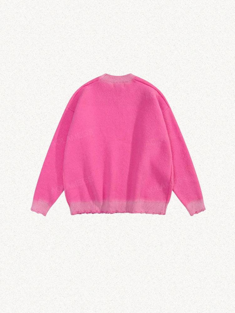 Style Core Aesthetics, New Style Trends - Y2K Star Distressed Sweater Style Core Aesthetics, New Style Trends - Y2K Star Distressed Sweater