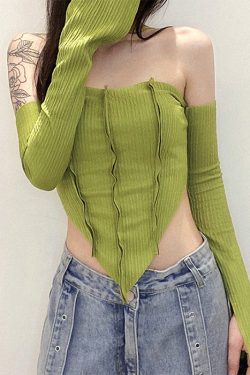 Style Core Aesthetics, New Style Trends - Y2K Top & Gloves Set