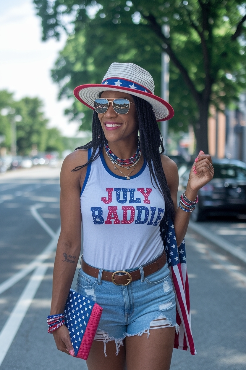 4th of July Outfits Black Women Baddie to Shine Bright outfit idea