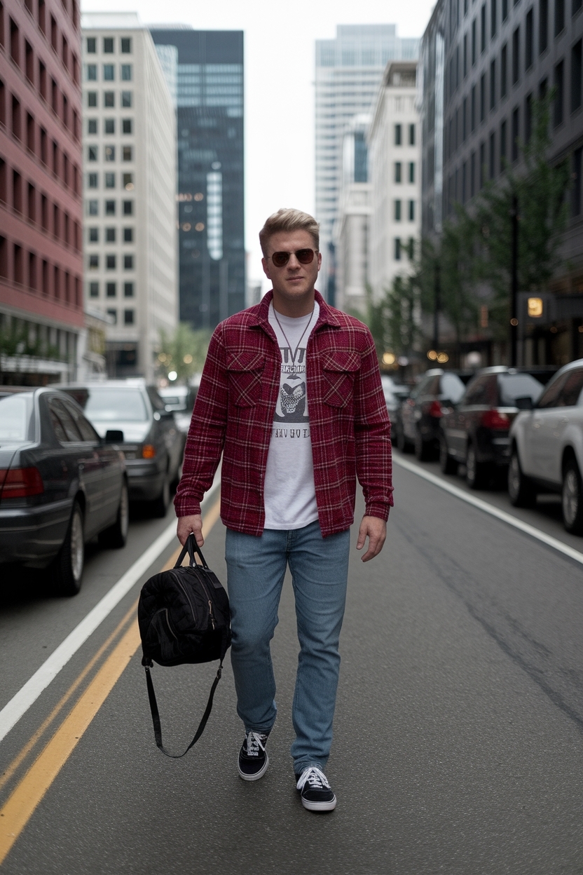 90s Fashion Outfits Men Grunge Style: Retro Inspiration outfit idea