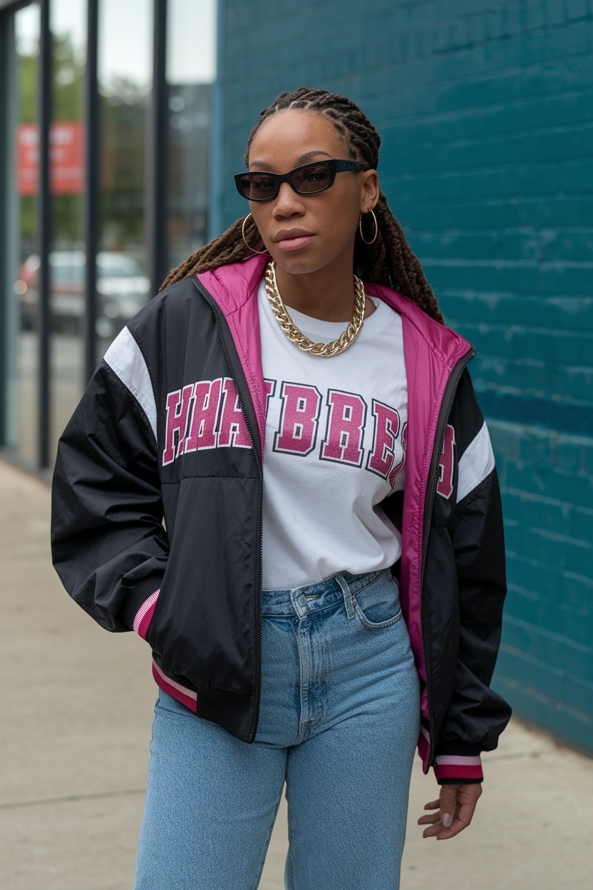 Old School 90s Hip Hop Fashion Women Styles outfit idea