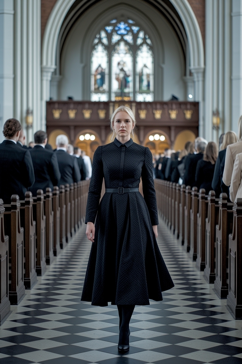 4. Chic All Black Outfit for Church Women This Season outfit idea