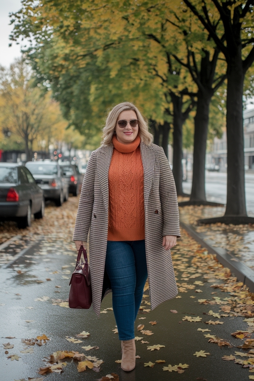 Autumn Outfits for Oversize Women: Effortless Chic outfit idea