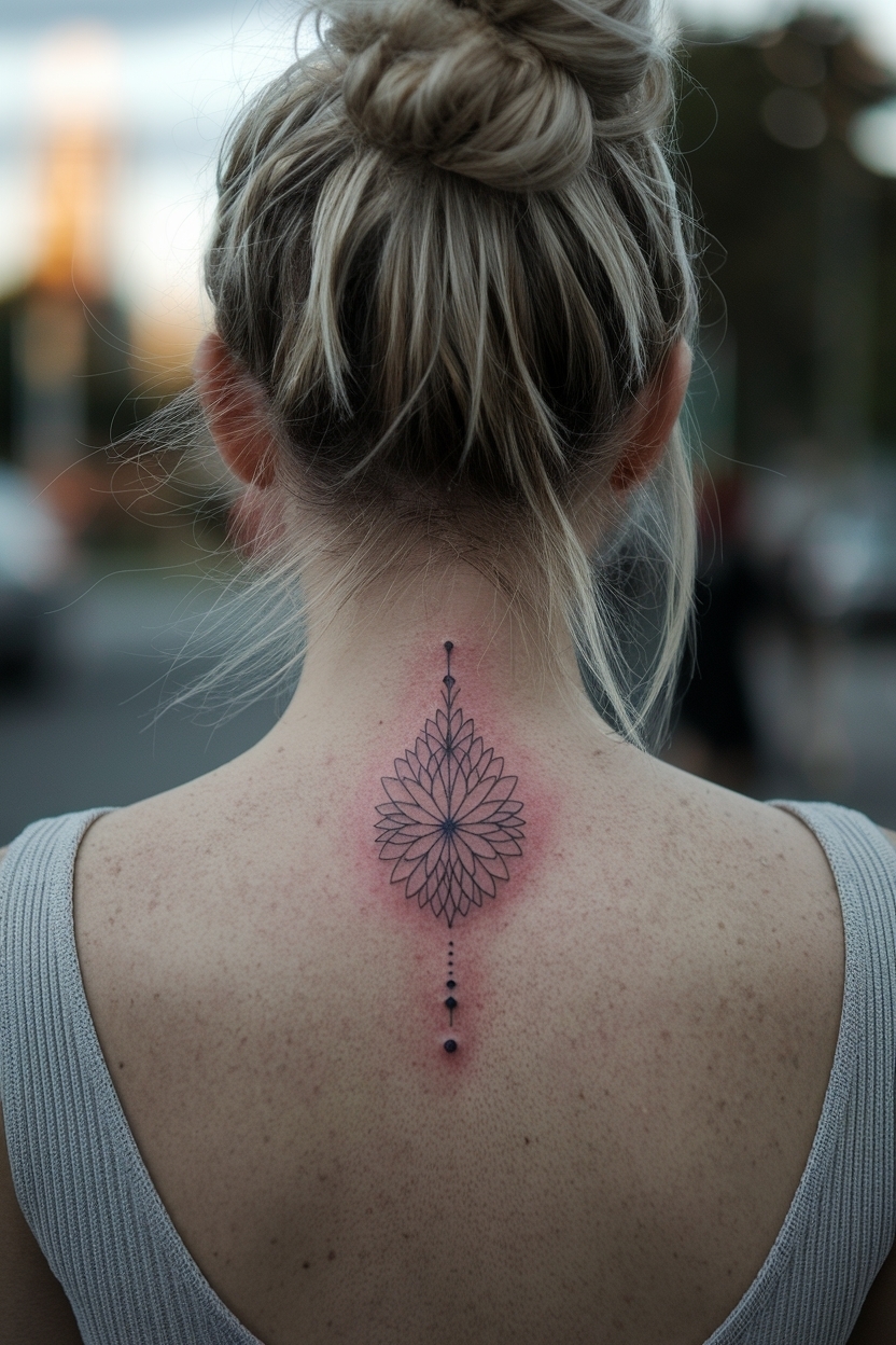 Back of the Neck Tattoos for Women: Styles to Consider outfit idea