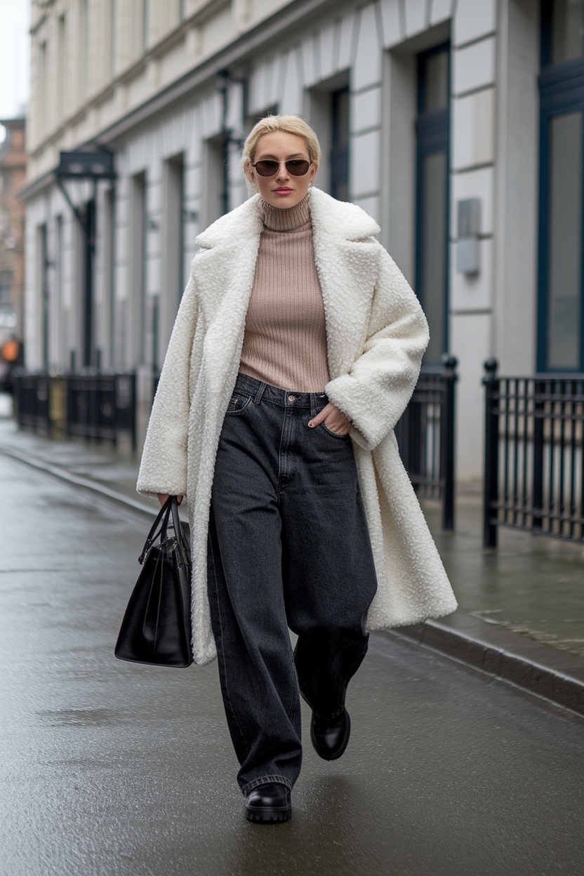 Baggy Black Jeans Outfit Winter: Stay Cozy and Stylish outfit idea