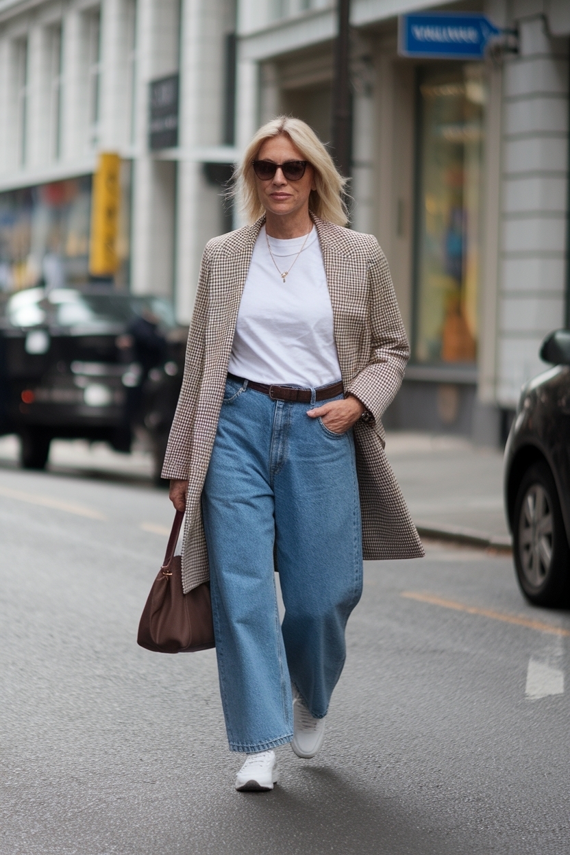 Baggy Jeans Outfit Women Over 40: Chic and Versatile Styles outfit idea