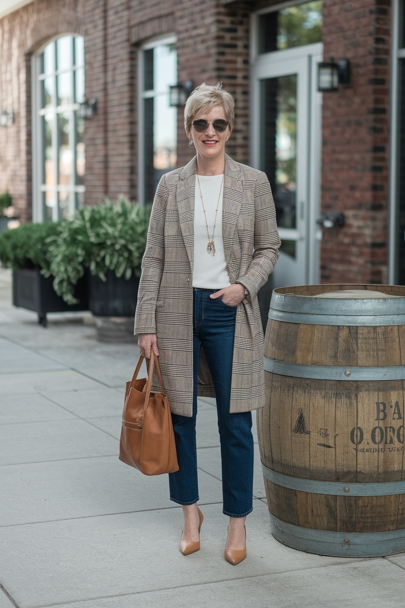 Barrel Jeans Outfit Women Over 40: Trendy and Comfortable Picks outfit idea
