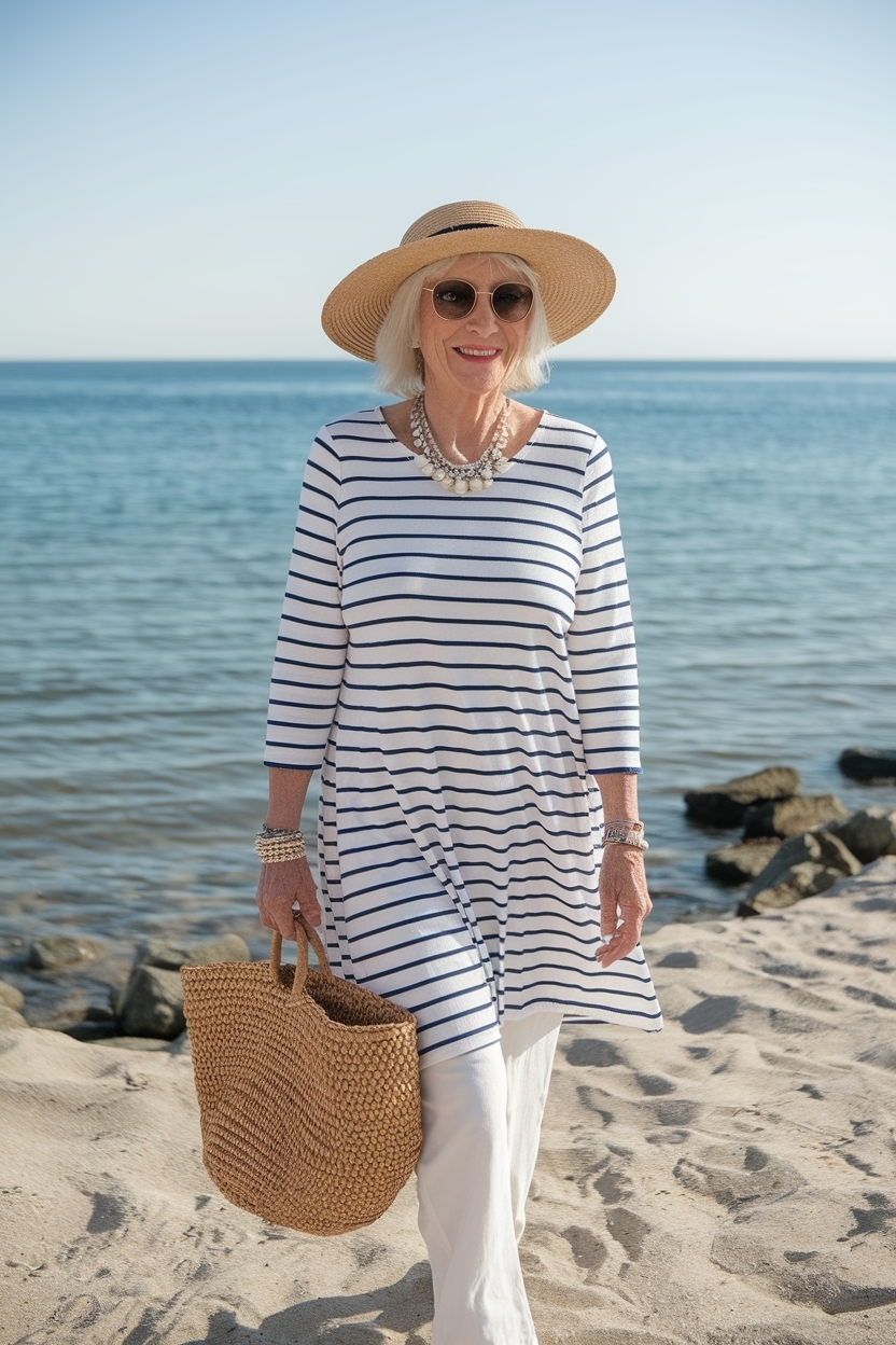 Beach Outfit for Older Women Over 50: Stylish and Fun Options outfit idea