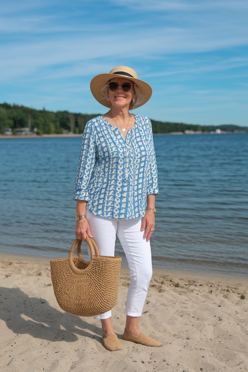 Beach Outfit for Older Women Over 60: Comfortable Sea Styles outfit idea