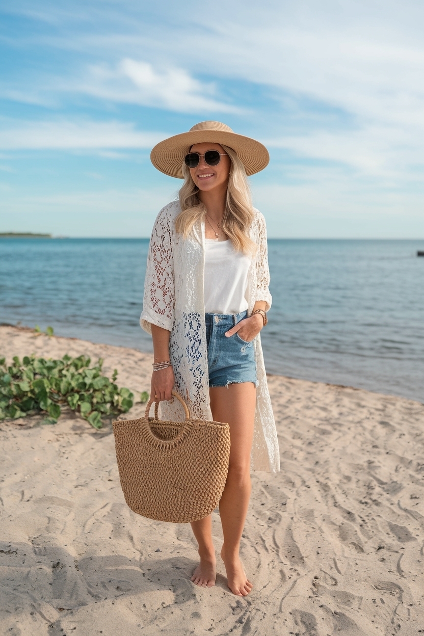 Perfect Beach Outfit for Women Over 30 This Summer outfit idea