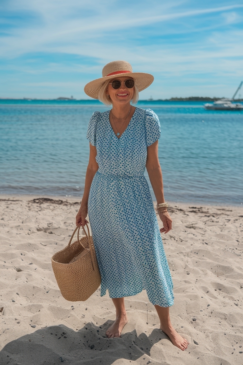 Beach Outfit Ideas for Women Over 50: Stay Chic and Cool outfit idea