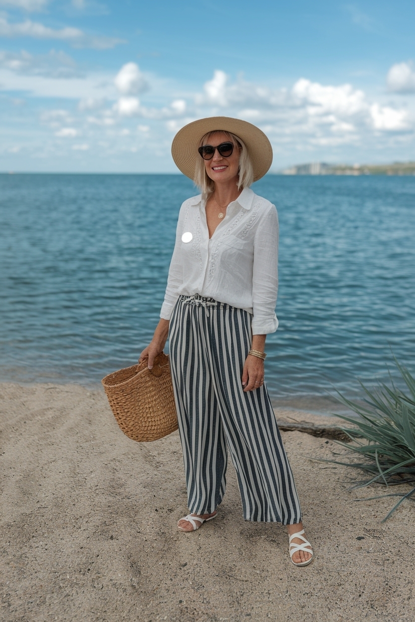 Beach Outfit Ideas Women Over 40: Inspiring Coastal Looks outfit idea