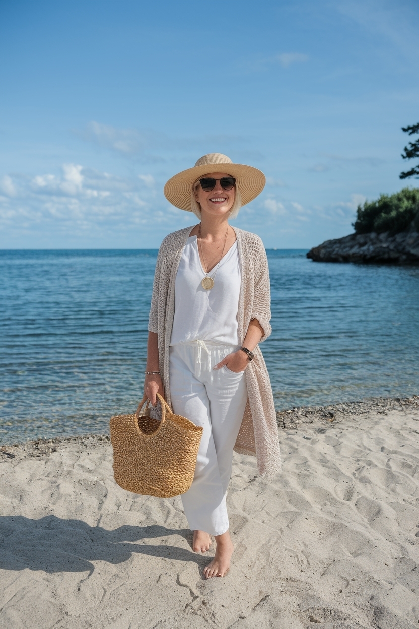 Beach Outfit Women Over 30: Effortless and Chic Styles outfit idea
