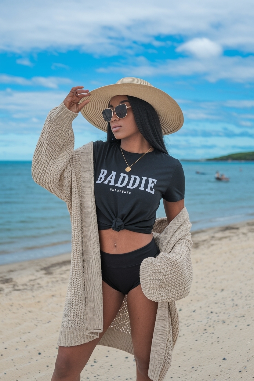 Beach Vacation Outfits Black Women Baddie for Summer Fun outfit idea