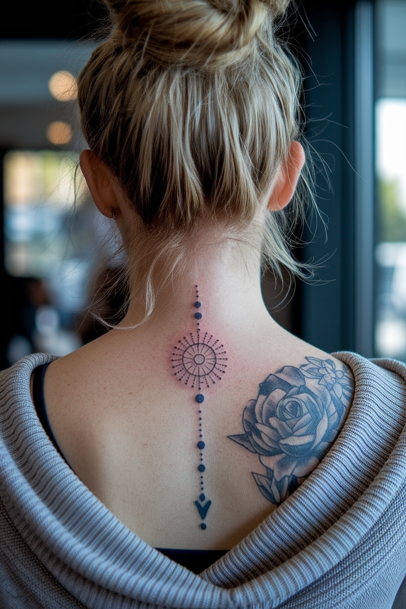 Behind the Neck Tattoos for Women: Elegant Designs outfit idea