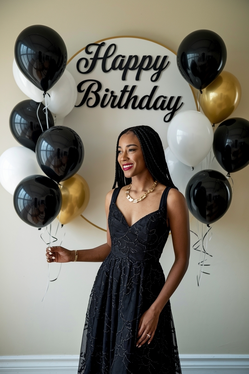 Stylish Black Birthday Dress for Black Women to Shine outfit idea