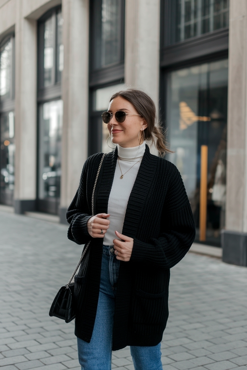Black Cardigan Outfit Ideas for Women: Style Tips and Tricks outfit idea