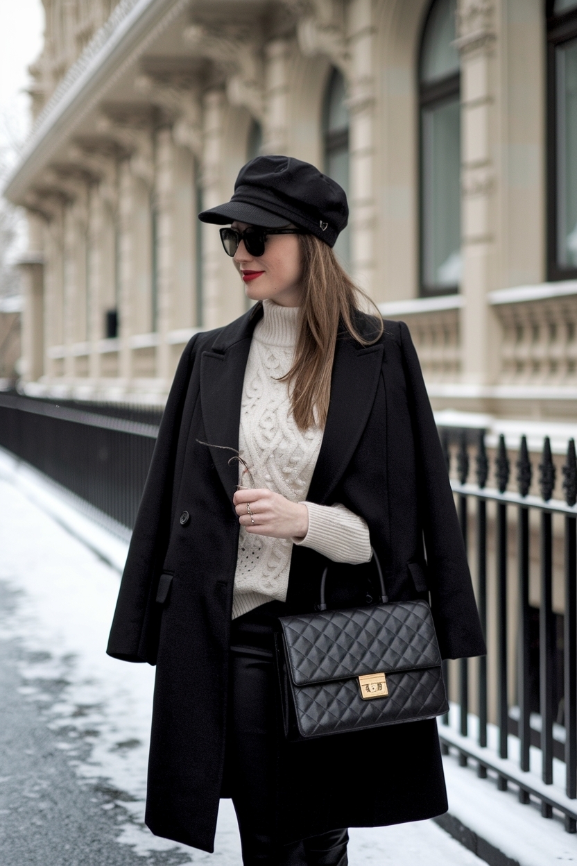 Stylish Black Coat Outfit Winter Classy for Every Occasion outfit idea