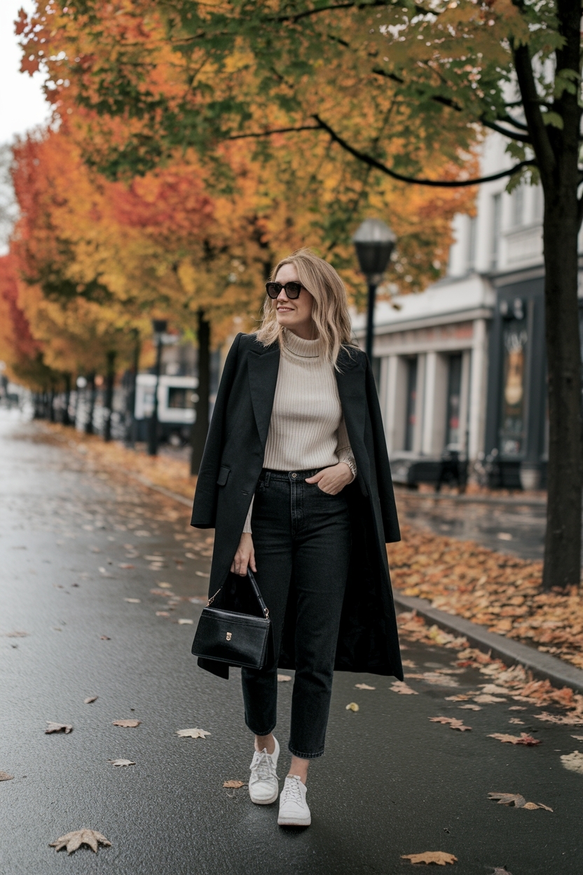 Stylish Black Jeans Autumn Outfit Ideas for Everyone outfit idea