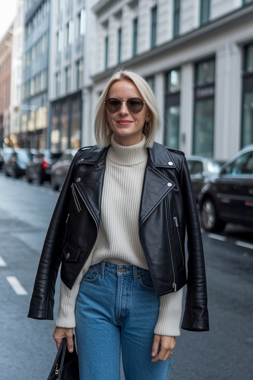 Black Leather Jacket Outfit Casual: Effortless Style Ideas outfit idea