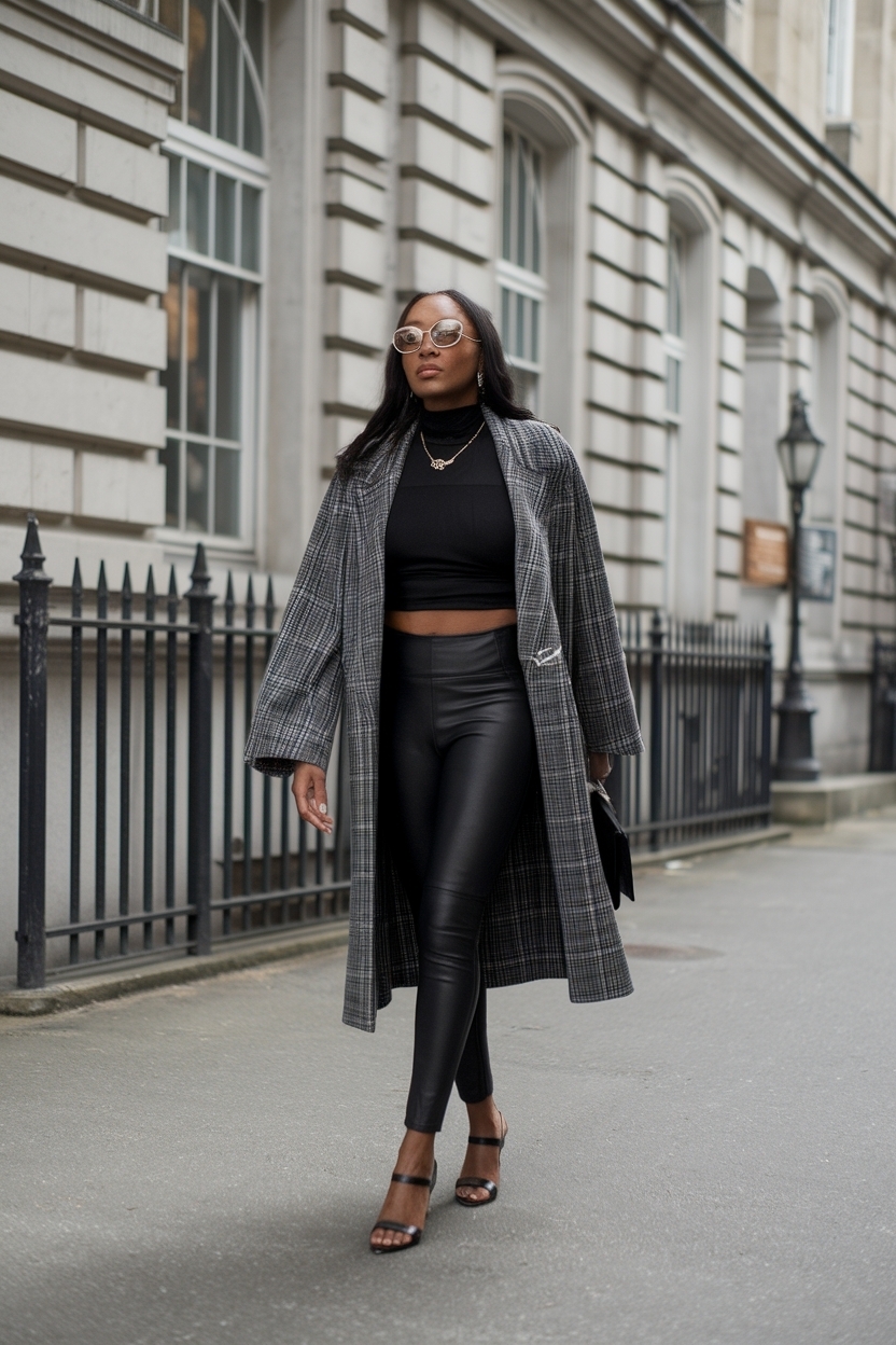 Black Leggings Outfit Black Women: Chic and Comfy Looks outfit idea