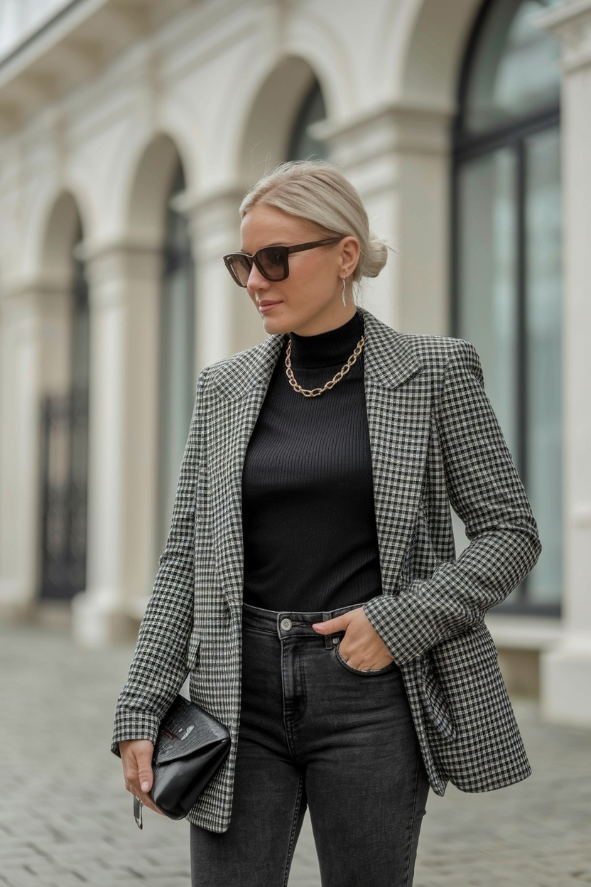 Classy Black Top and Jeans Outfit for Any Occasion outfit idea