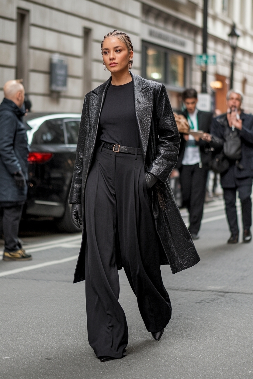 Black Wide Leg Pants Outfit for Effortless Style outfit idea