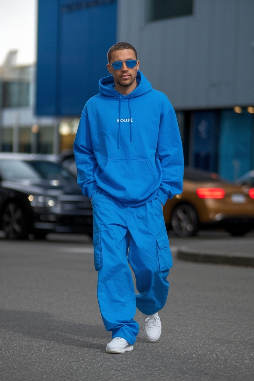Blue Cargo Pants Outfit Men: Fresh and Fun Styles outfit idea